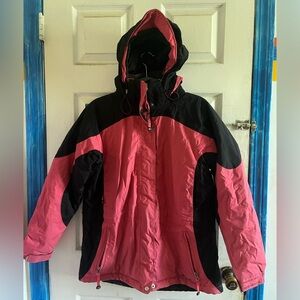 L.L. Bean Pink and Black Ski Jacket
